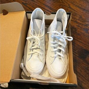 Classic White High-Top Sneakers